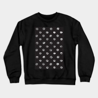 Silver Foil Polka Dots Retro Crewneck Sweatshirt